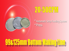 Système de alimentation de bande automatique pour des couvercles de boîte 125mm inférieur et 99mm inférieurs