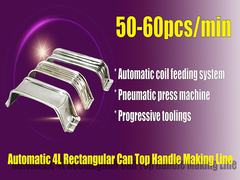 Ligne de fabrication de poignée supérieure rectangulaire automatique de 4L