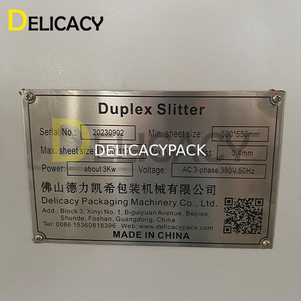 Machine automatique de découpe des plaques de fer longitudinales et transversales Duplex Machine automatique de découpe des bandes pour la fabrication de boîtes