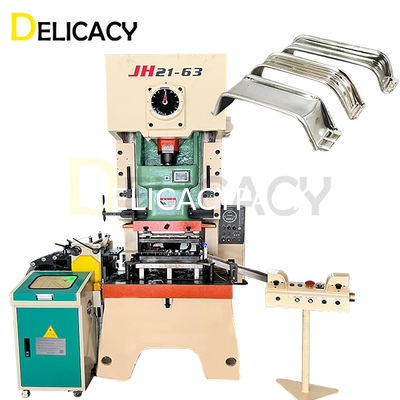 Boîte de conserve automatique faisant la ligne de fabrication de poignée supérieure rectangulaire de la machine 4L